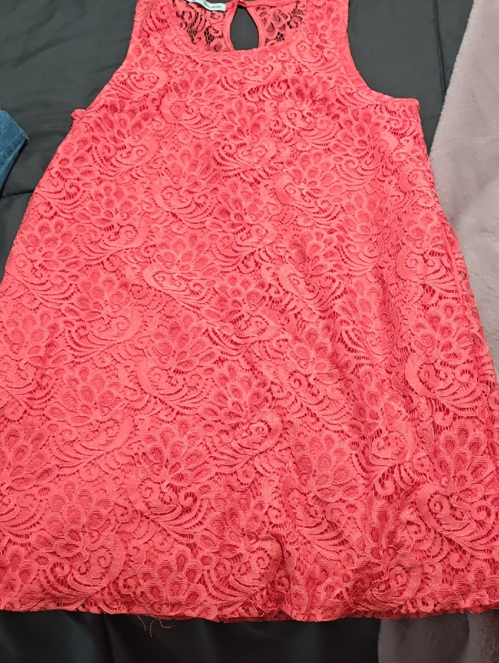 Maurices Coral Lace Sleeveless Shift